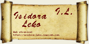 Isidora Leko vizit kartica